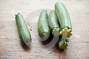 Closeup of mini zucchini