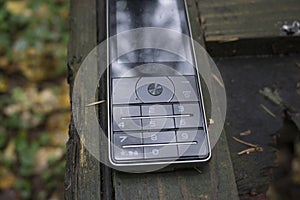 Closeup of mobile phone keypad