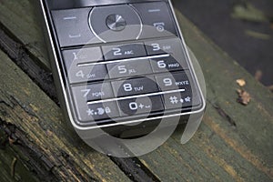 Closeup of mobile phone keypad