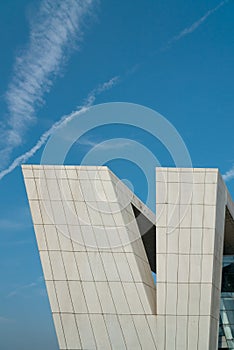 Modern building with blue sky