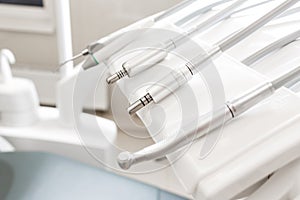 Closeup of a modern dentist tools, burnishers