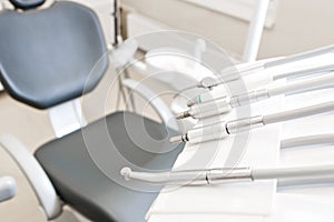 Closeup of a modern dentist tools, burnishers