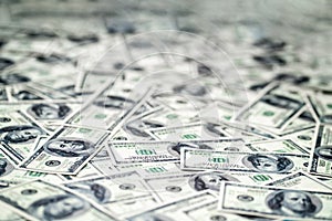 Closeup money background with shallow DOF. Business concept