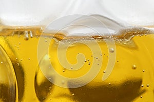 Closeup of a mug of beer