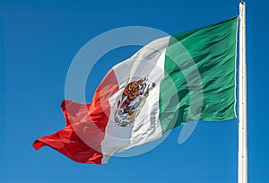 Closeup of National flag, San Jose del Cabo Centro, Mexico photo