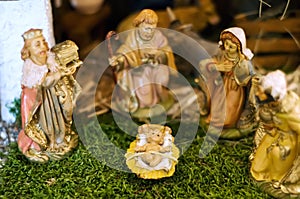 Closeup of a Nativity Scene