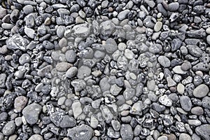 Closeup of natural sea stones background