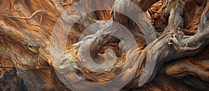 Closeup of a natures artwork tree trunk covered in furlike branches