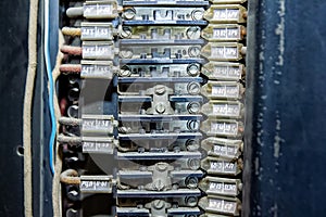 Closeup of network cable