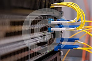 Closeup of network equipment
