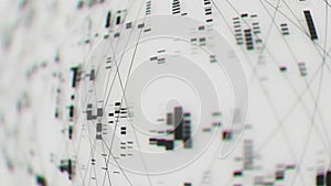 Closeup of Neural network model, LLM structure background. AI big data processing technological concept. Machine