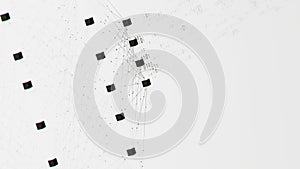 Closeup of Neural network model, LLM structure background. AI big data processing technological concept. Machine
