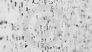 Closeup of Neural network model, LLM structure background. AI big data processing technological concept. Machine