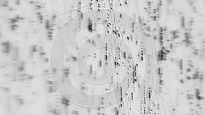 Closeup of Neural network model, LLM structure background. AI big data processing technological concept. Machine