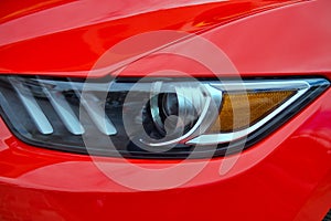 Closeup of new projector headlight