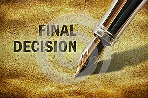 Text Final Decision photo