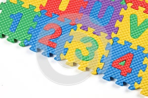 Closeup of Number puzzles
