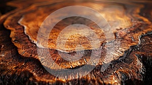 closeup oak wood surface with deeply textured . photo