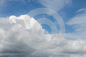 big cumulo nimbus cloud in the blue sky background photo