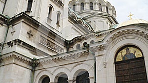 Closeup of an old Christian church.