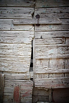 Closeup of old damaged wood planks texture background