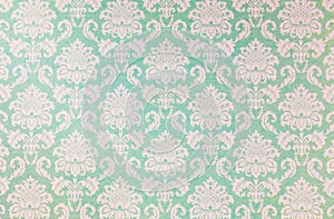 Damask repeat pattern on old paper.