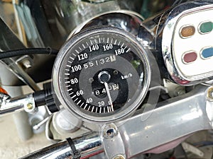 Old motorcycle speed meter