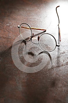 Old Spectacles On Dark