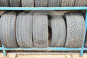 Closeup old tires