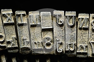 Closeup of old typewriter