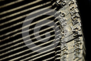 Closeup of old typewriter