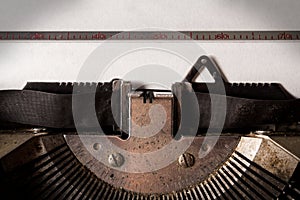 Closeup old typewriter.