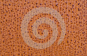 Closeup of old varnish on antique furniture.