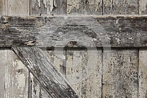 Closeup of an old wooden door