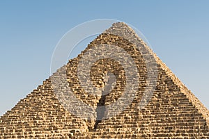 Closeup of one of the Famous Pyramids from Gizeh (Cairo, Egypt)