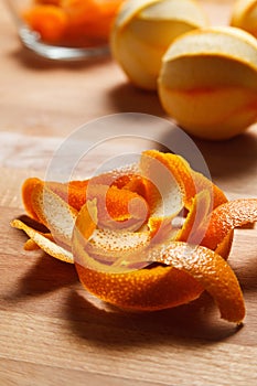 Closeup of orange peel