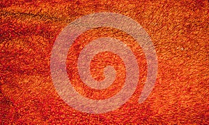 Closeup of an orange towel