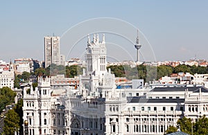 Closeup of Palacio de Comunicaciones