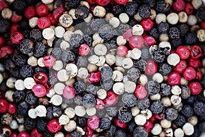 Closeup of peppercorn texture isolated