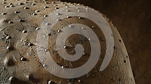 A closeup of a persons back covered in small circular marks each representing a successful acupuncture session aimed at photo