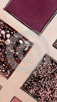 Closeup photo of glitter eyeshadows