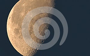 Closeup photo of half moon