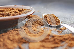 Closeup photo of instant coffee