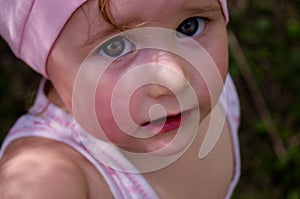 Closeup photo of a little girl.