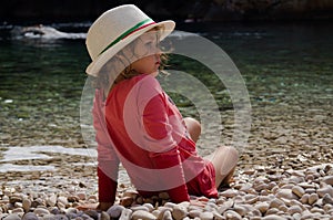 Closeup photo of a little girl.