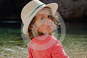 Closeup photo of a little girl.