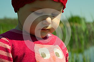 Closeup photo of a little girl.