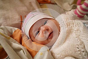 Closeup photo of a little girl.