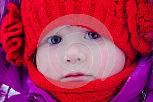 Closeup photo of a little girl.