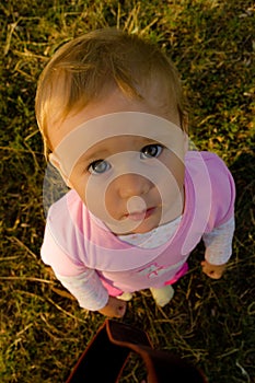 Closeup photo of a little girl.